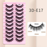 10 Pairs Mink Eyelashes 3D-E17